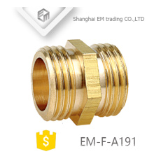 EM-F-A191 Double male thread brass connector pipe fitting